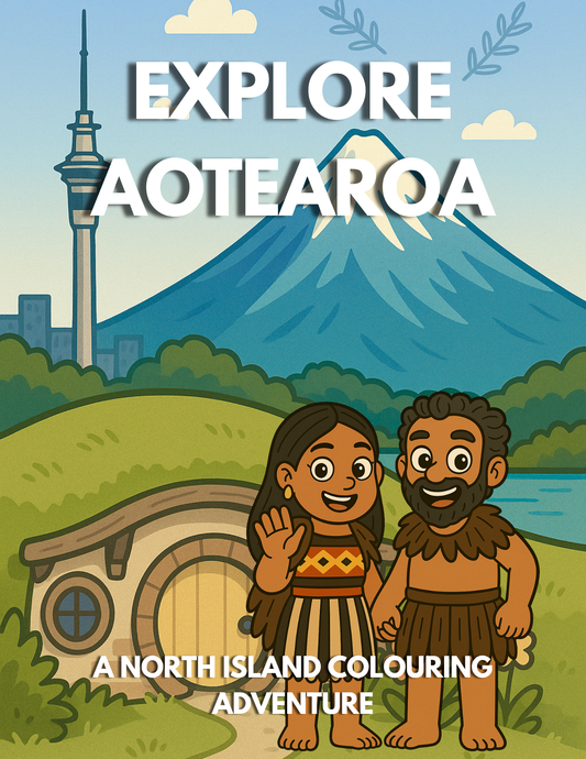 Explore Aotearoa: A North Island Colouring Adventure